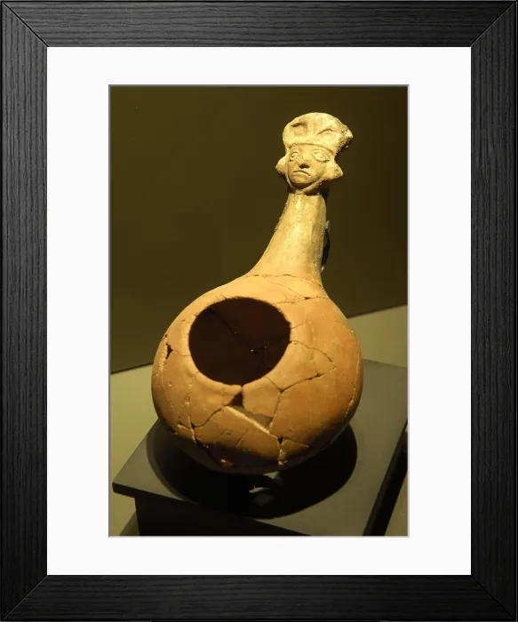 Framed Print : Vessel for liquid offerings (3rd c. AD). Moche or Mochica Art. PERU. Sipn. Royal Tombs of Sipn Museum. AISA / Everett Collection**US SALES ONLY**