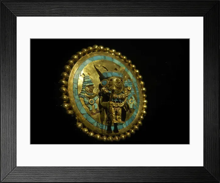 Framed Print : Earring (3rd c. AD). Moche or Mochica Art. PERU. Sipn. Royal Tombs of Sipn Museum. AISA / Everett Collection**US SALES ONLY**