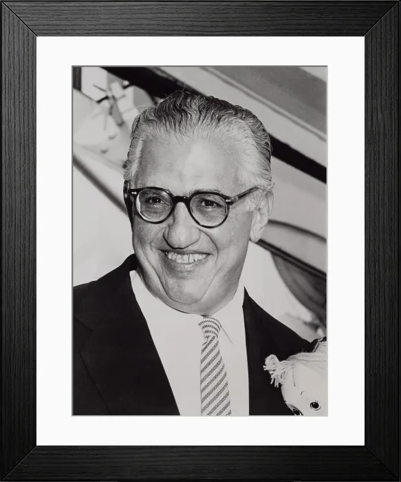 Framed Print : David Selznick, in his later years, after he closed down his production facilities and worked in collaboration with other film producers