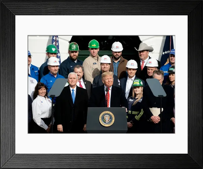 Framed Print : President Trump at the Signing Ceremony for the United States-Mexico-Canada Trade Agreement (USMCA), Jan. 29, 2020