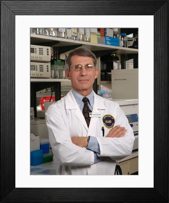Framed Print : Dr. Anthony Fauci, MD, became a key member of the Trump administrations coronavirus task force. He supported social distancing to slow the spread of the pandemic within the US