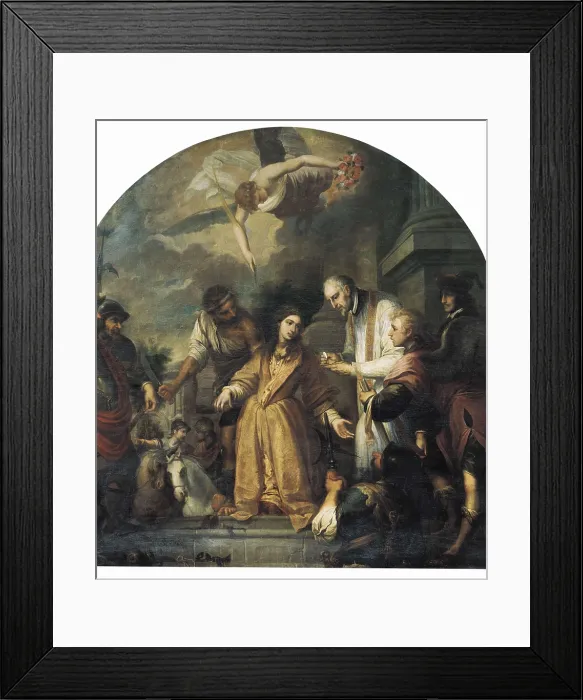 Framed Print : SEVILLA, Juan de (1643-1695). Lasr Communion of Saint Agatha. Baroque art. Oil. SPAIN. Granada. Museums of Fine Arts of Granada. AISA / Everett Collection**US SALES ONLY**