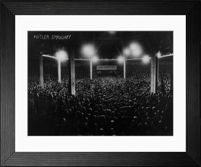Framed Print : Large audience viewed from the speaker's podium at a Hitler speech. Munich, June 20, 1923. (BSLOC_2013_9_159) Framed Print : Large audience viewed from the speaker's podium at a Hitler speech. Munich, June 20, 1923. (BSLOC_2013_9_159)