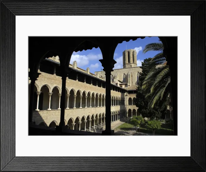 Framed Print : SPAIN. Barcelona. Monastery of Pedralbes. Monastery of Pedralbes (14th c.). Cloister. Gothic art. Architecture. AISA / Everett Collection**US SALES ONLY**