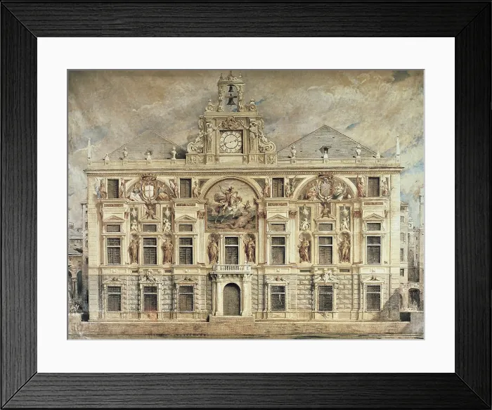 Framed Print : Bank of San Giorgio in Genoa (16th c.). ITALY. Genoa. Bank of San Giorgio. AISA / Everett Collection**US SALES ONLY**