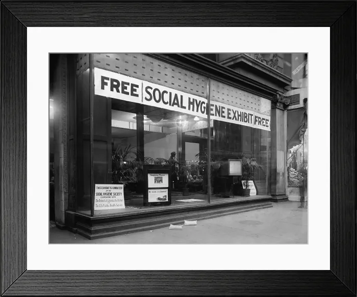 Framed Print : Social Hygiene Society storefront in Washington, D.C in 1922
