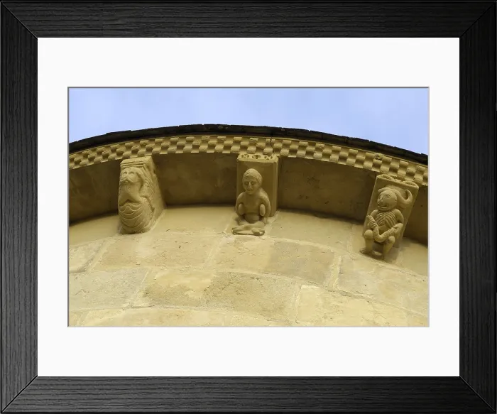 Framed Print : FRANCE. Lescar. Cathedral Notre-Dame de l'Assomption. Detail of the apse (12th c.). Romanesque art. AISA / Everett Collection**US SALES ONLY**