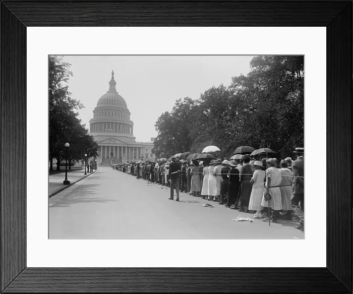 Framed Print : People in long line waiting to pay respects to President Warren Harding in August 1923. Harding died on Aug Framed Print : People in long line waiting to pay respects to President Warren Harding in August 1923. Harding died on Aug