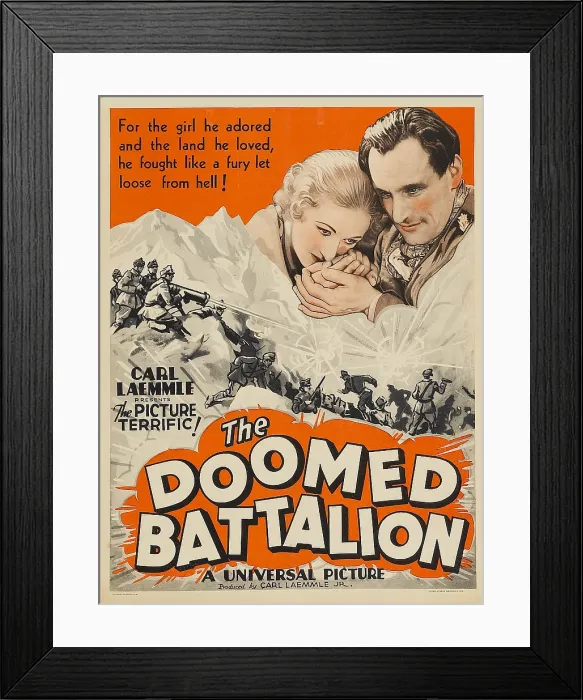 Framed Print : THE DOOMED BATTALION, from left on US window card: Tala Birell, Victor Varconi, 1932 Framed Print : THE DOOMED BATTALION, from left on US window card: Tala Birell, Victor Varconi, 1932