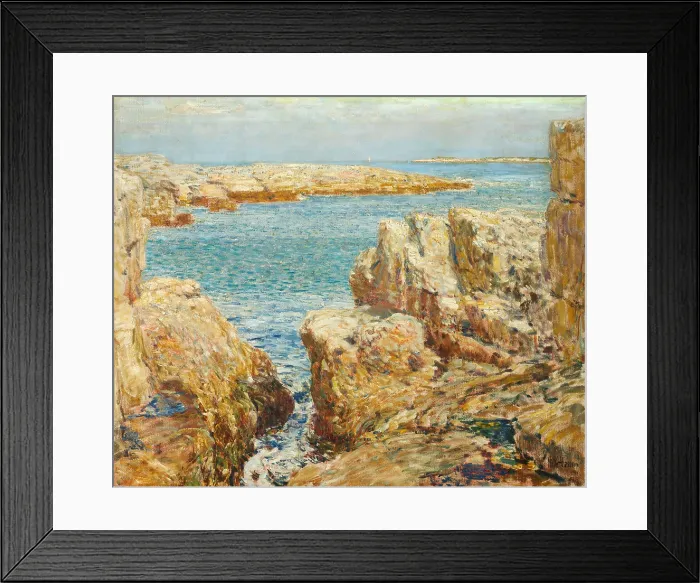 Framed Print : COAST SCENE, ISLES OF SHOALS, by Childe Hassam, 1901, American painting, oil on canvas