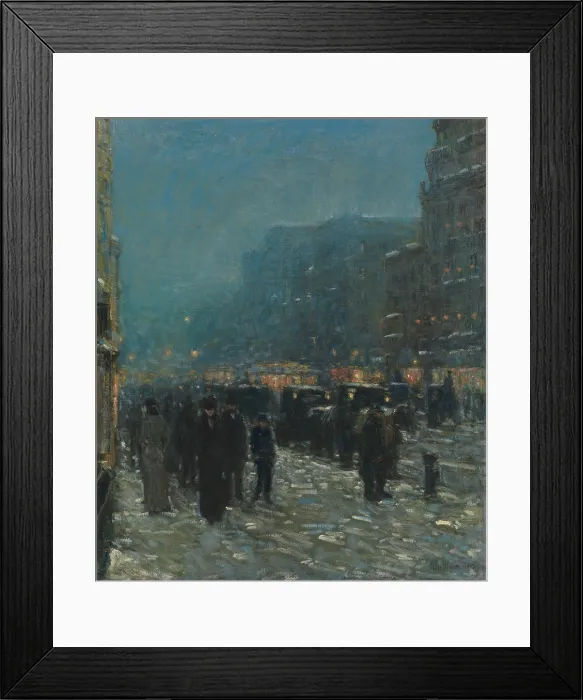 Framed Print : BROADWAY AND 42ND STREET, by Childe Hassam, 1902, American painting, oil on canvas