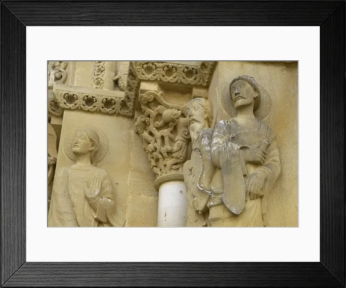 Framed Print : Church of Sainte-Foy de Morlas. 11th c. FRANCE. Morlas. Detail of the portico. Romanesque art. Architecture. AISA / Everett Collection**US SALES ONLY**