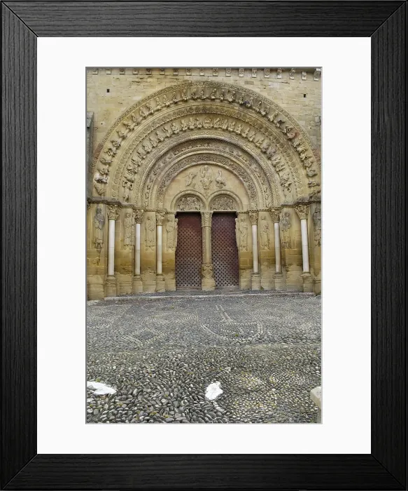 Framed Print : Church of Sainte-Foy de Morlas. 11th c. FRANCE. Morlas. Portico. Romanesque art. Architecture. AISA / Everett Collection**US SALES ONLY**