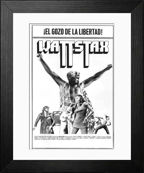 Framed Print : WATTSTAX, Issac Hayes, 1973 [Spanish ad art]