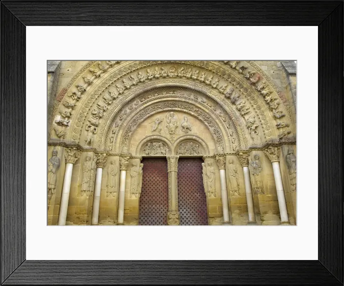 Framed Print : Church of Sainte-Foy de Morlas. 11th c. FRANCE. Morlas. Portico. Romanesque art. Architecture. AISA / Everett Collection**US SALES ONLY**