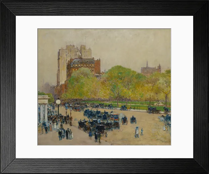 Framed Print : SPRING MORNING IN THE HEART OF THE CITY, by Childe Hassam, 1890-99, American painting, oil on canvas Framed Print : SPRING MORNING IN THE HEART OF THE CITY, by Childe Hassam, 1890-99, American painting, oil on canvas
