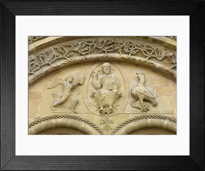 Framed Print : Church of Sainte-Foy de Morlas. 11th c. FRANCE. Morlas. Detail of the portico. Romanesque art. Architecture. AISA / Everett Collection**US SALES ONLY**