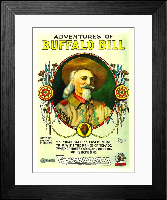 Framed Print : THE ADVENTURES OF BUFFALO BILL, Buffalo Bill, 1917 Framed Print : THE ADVENTURES OF BUFFALO BILL, Buffalo Bill, 1917