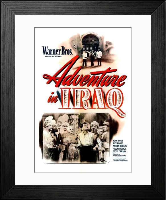 Framed Print : ADVENTURE IN IRAQ, US poster, 1943 Framed Print : ADVENTURE IN IRAQ, US poster, 1943