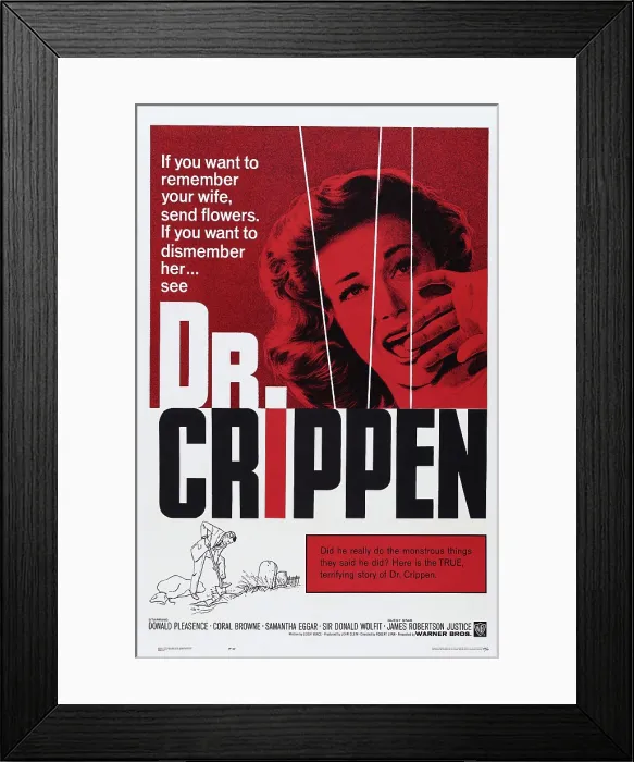 Framed Print : DR. CRIPPEN, US poster, 1963