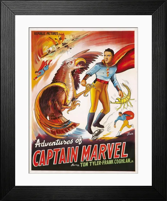 Framed Print : THE ADVENTURES OF CAPTAIN MARVEL, right: Tom Tyler, 1940 Framed Print : THE ADVENTURES OF CAPTAIN MARVEL, right: Tom Tyler, 1940