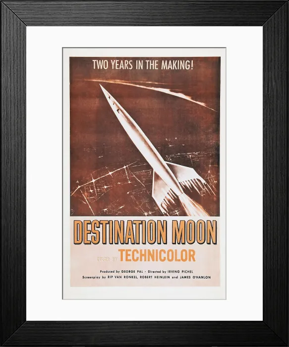 Framed Print : DESTINATION MOON, US poster art, 1950 Framed Print : DESTINATION MOON, US poster art, 1950