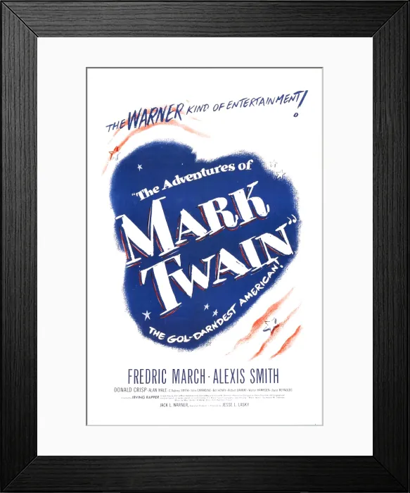 Framed Print : THE ADVENTURES OF MARK TWAIN, US poster, 1944