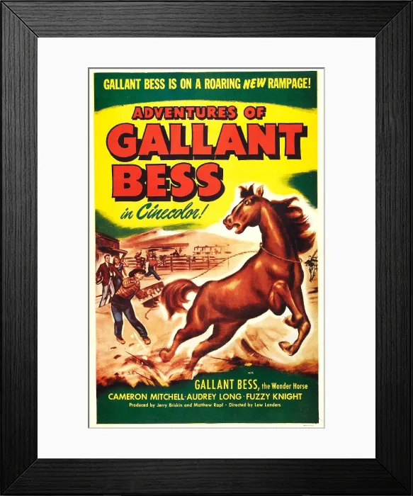 Framed Print : ADVENTURES OF GALLANT BESS, US poster, 1952 Framed Print : ADVENTURES OF GALLANT BESS, US poster, 1952