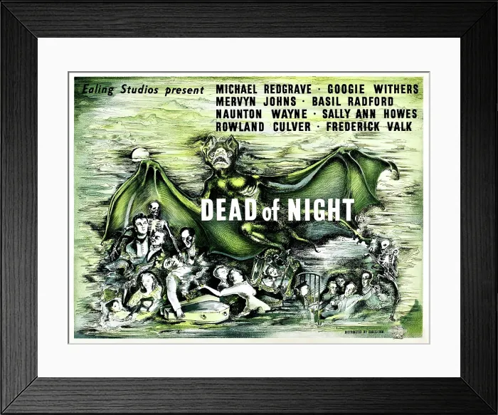 Framed Print : DEAD OF NIGHT, British poster art, 1945