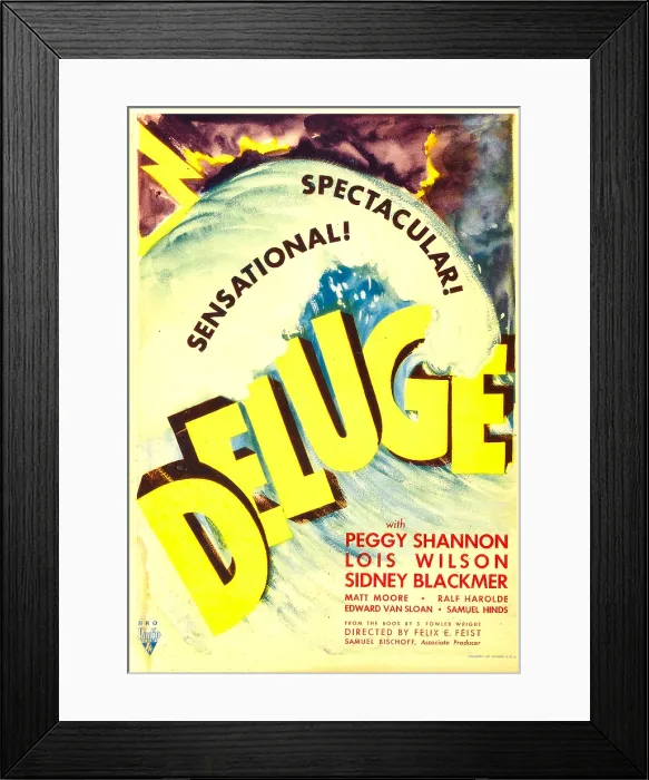 Framed Print : DELUGE, midget window card, 1933