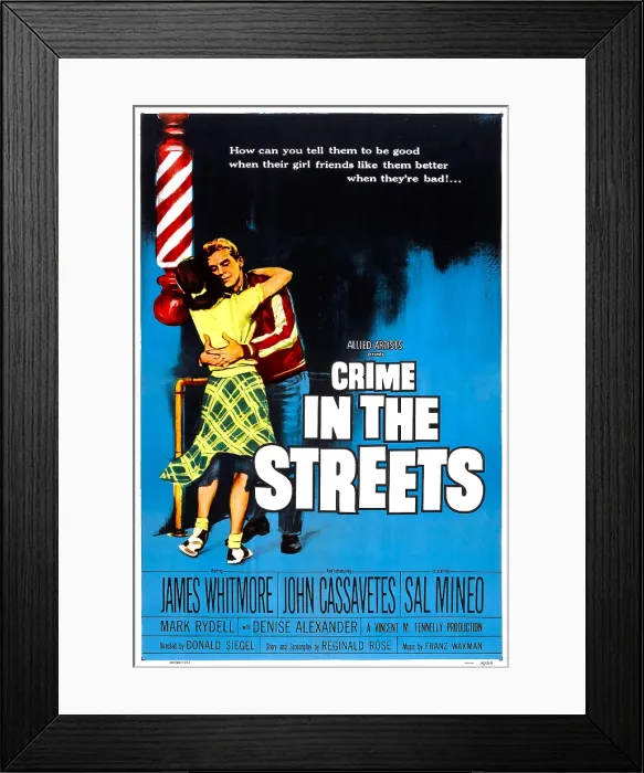 Framed Print : CRIME IN THE STREETS, US poster, Denise Alexander, James Whitmore, 1956 Framed Print : CRIME IN THE STREETS, US poster, Denise Alexander, James Whitmore, 1956