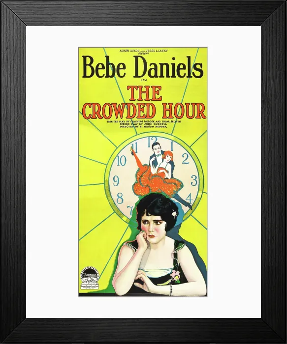 Framed Print : THE CROWDED HOUR, Bebe Daniels on poster art, 1925 Framed Print : THE CROWDED HOUR, Bebe Daniels on poster art, 1925