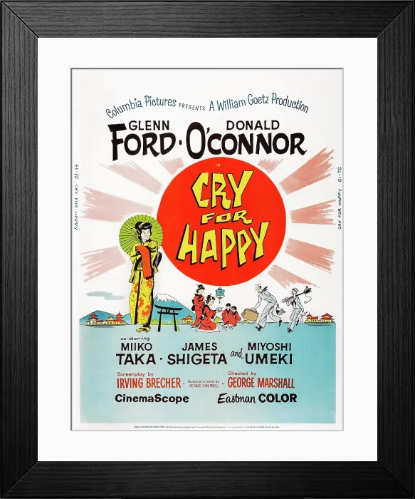 Framed Print : CRY FOR HAPPY, US poster art, 1961