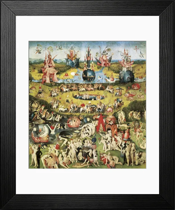 Framed Print : Bosch, Hieronymus Van Aeken, called (1450-1516). The Garden of Earthly Delights. Center Panel. 1503-1504. Central panel of the triptych. Flemish art. Oil on wood. SPAIN. Madrid Framed Print : Bosch, Hieronymus Van Aeken, called (1450-1516). The Garden of Earthly Delights. Center Panel. 1503-1504. Central panel of the triptych. Flemish art. Oil on wood. SPAIN. Madrid