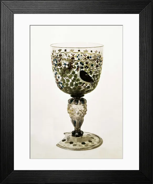 Framed Print : Cup (16th c.). Renaissance art. Glass and Crystal. FRANCE. Paris. Decorative Arts Museum. Proc: SPAIN. CATALONIA. AISA / Everett Collection**US SALES ONLY**