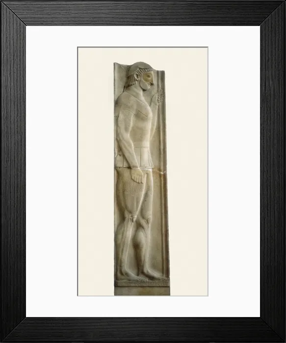Framed Print : ARISTOCLES (6th century BC). Archaic Greek art. Relief on marble. GREECE. Athens. National Museum of Archaeology. Proc: GREECE. Marathon. AISA / Everett Collection**US SALES ONLY** Framed Print : ARISTOCLES (6th century BC). Archaic Greek art. Relief on marble. GREECE. Athens. National Museum of Archaeology. Proc: GREECE. Marathon. AISA / Everett Collection**US SALES ONLY**