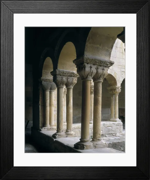 Framed Print : Monastery of Santo Domingo de Silos. s.XI-s.XII. SPAIN. Santo Domingo de Silos. Monastery of Santo Domingo (St. Dominic). Cloister. School of Burgos. Romanesque art. Architecture Framed Print : Monastery of Santo Domingo de Silos. s.XI-s.XII. SPAIN. Santo Domingo de Silos. Monastery of Santo Domingo (St. Dominic). Cloister. School of Burgos. Romanesque art. Architecture