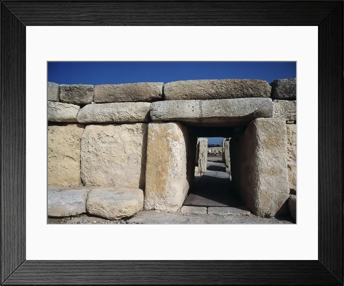 Framed Print : MALTA. Gozo Island. Xaghra. Ggantija Temples (c. 3000 BC). Bronze Age. AISA / Everett Collection**US SALES ONLY**