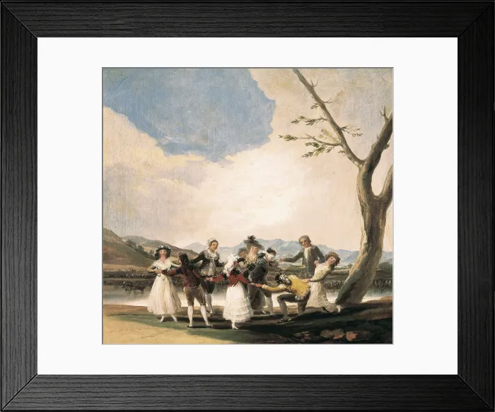 Framed Print : GOYA Y LUCIENTES, Francisco de (1746-1828). Blind Man's Buff. 1788. There are two versions of this work. Game also Known as 'Cucharn'. Oil on canvas. SPAIN. Madrid Framed Print : GOYA Y LUCIENTES, Francisco de (1746-1828). Blind Man's Buff. 1788. There are two versions of this work. Game also Known as 'Cucharn'. Oil on canvas. SPAIN. Madrid