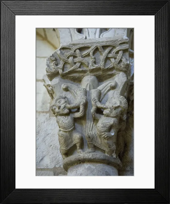 Framed Print : FRANCE. Lacommande. Church of Saint-Blaise (12th c.). Detail of a capital. Romanesque art. AISA / Everett Collection**US SALES ONLY** Framed Print : FRANCE. Lacommande. Church of Saint-Blaise (12th c.). Detail of a capital. Romanesque art. AISA / Everett Collection**US SALES ONLY**