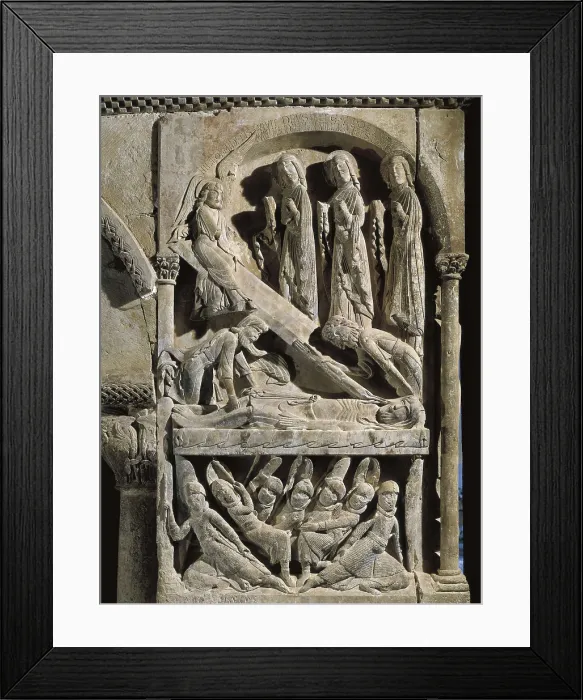 Framed Print : SANTO DOMINGO DE SILOS, Master of (12th century). Deposition of Christ. 12th c. SPAIN. Santo Domingo de Silos. Monastery of Santo Domingo (St. Dominic). Romanesque art Framed Print : SANTO DOMINGO DE SILOS, Master of (12th century). Deposition of Christ. 12th c. SPAIN. Santo Domingo de Silos. Monastery of Santo Domingo (St. Dominic). Romanesque art