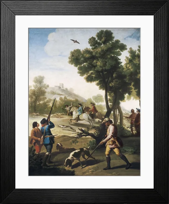 Framed Print : GOYA Y LUCIENTES, Francisco de (1746-1828). Hunting Party. 1775. Oil on canvas. SPAIN. Madrid. Prado Museum. AISA / Everett Collection**US SALES ONLY**