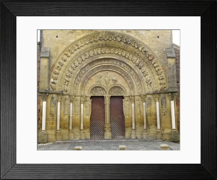 Framed Print : Church of Sainte-Foy de Morlas. 11th c. FRANCE. Morlas. Portico. Romanesque art. Architecture. AISA / Everett Collection**US SALES ONLY**