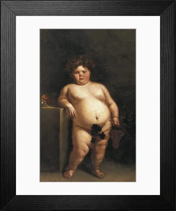 Framed Print : CARREO DE MIRANDA, Juan (1614-1685). La monstrua desnuda (Eugenia Martnez Vallejo Unclothed). ca. 1650. Represented as Bacchus. Baroque art. Oil on canvas. SPAIN. Madrid