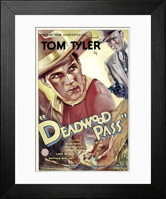 Framed Print : DEADWOOD PASS, from left: Tom Tyler, Lafe McKee, 1933