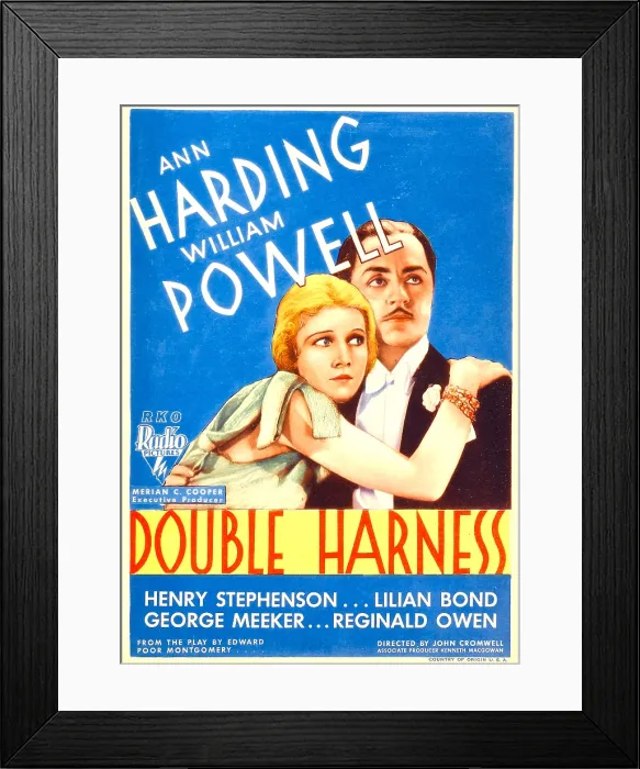 Framed Print : DOUBLE HARNESS, from left: Ann Harding, William Powell on midget window card, 1933 Framed Print : DOUBLE HARNESS, from left: Ann Harding, William Powell on midget window card, 1933