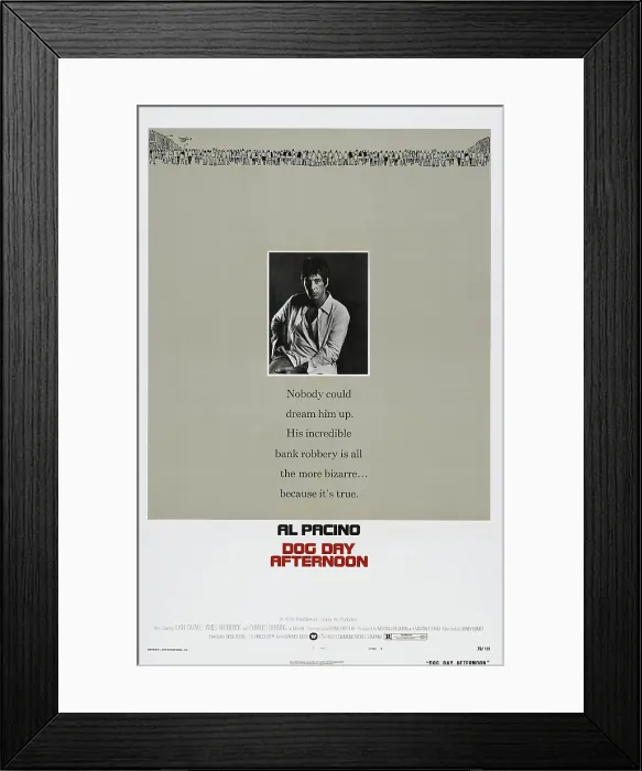 Framed Print : DOG DAY AFTERNOON, US poster, Al Pacino, 1975 Framed Print : DOG DAY AFTERNOON, US poster, Al Pacino, 1975