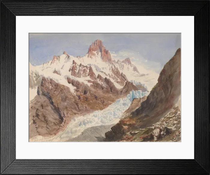 Framed Print : SCHRECKHORN, EISMEER, by John Singer Sargent, 1870, American watercolor painting Framed Print : SCHRECKHORN, EISMEER, by John Singer Sargent, 1870, American watercolor painting