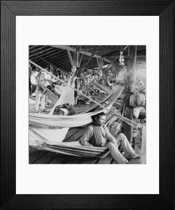 Framed Print : Primitive conditions in the last Spanish POW camp in Cienfuegos, Cuba ca. 1898 Framed Print : Primitive conditions in the last Spanish POW camp in Cienfuegos, Cuba ca. 1898