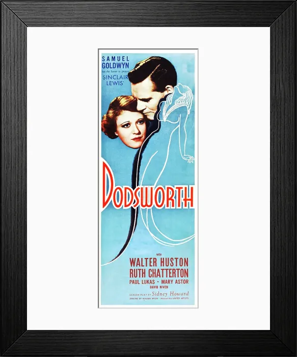 Framed Print : DODSWORTH, l-r: Ruth Chatterton, Walter Huston on insert poster, 1936 Framed Print : DODSWORTH, l-r: Ruth Chatterton, Walter Huston on insert poster, 1936